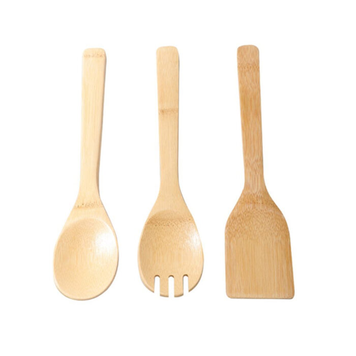 3Pcs Bamboo Utensils