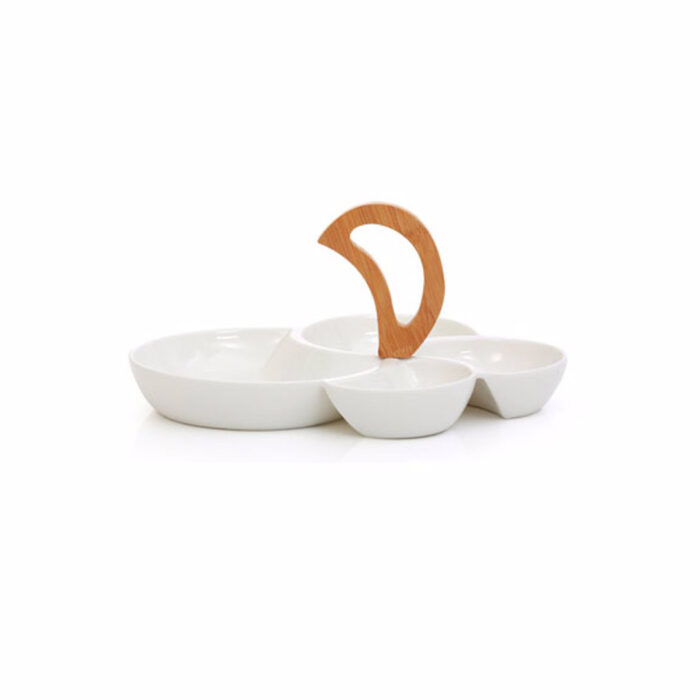 4 Assorted Dish Bowl/ Wodden Handle