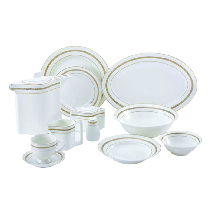 Ovation Fine Bone Round Dinner Set, 47 Pieces