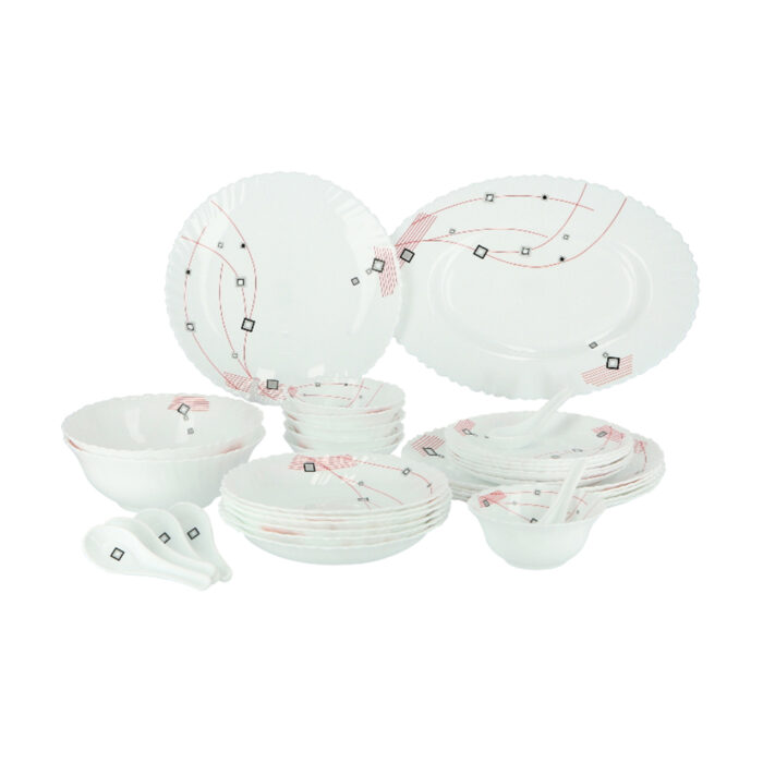 Opal Ware Dinner Set, 33 Pieces