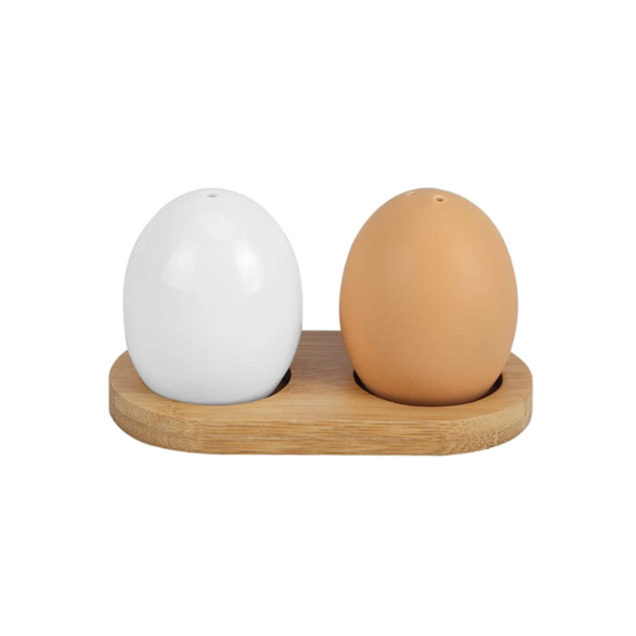 Porcelain Salt&Pepper Shaker/Stand