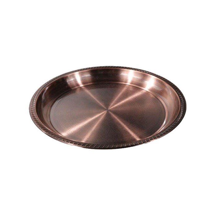 Copper Plated Round Tray, 40 CM