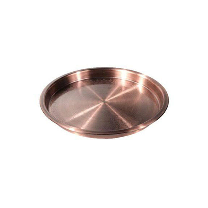 Copper Plated Round Tray, 40 CM